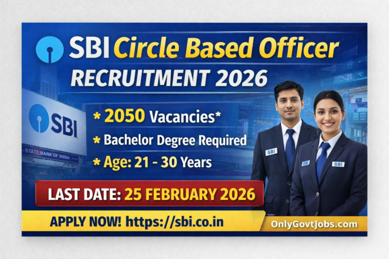 State Bank of India SBI Circle Based Officer (CBO) Recruitment 2026 – 2050 Posts | Apply Online